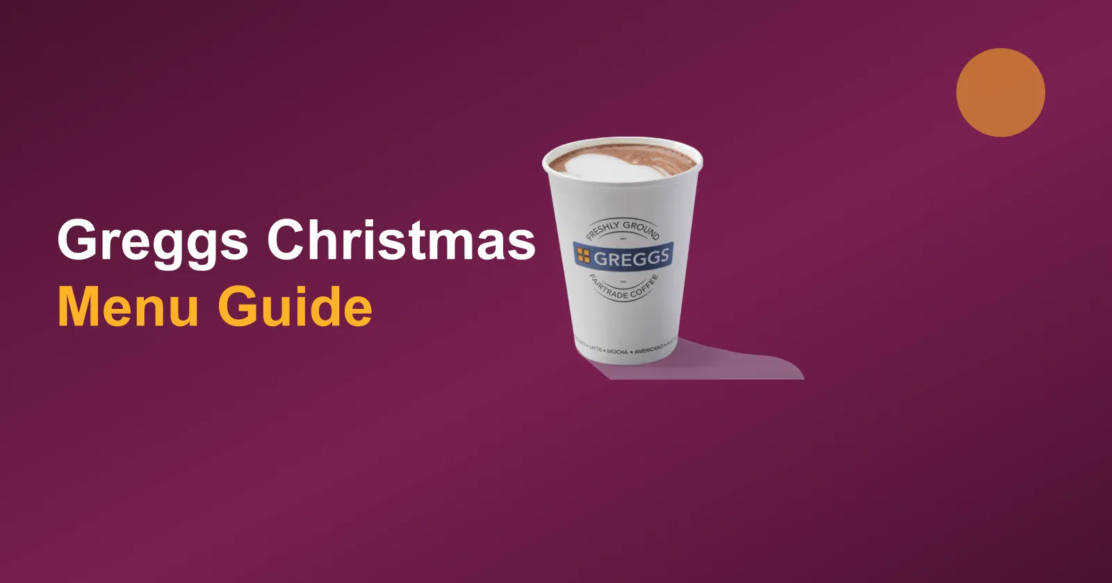 greggs christmas menu