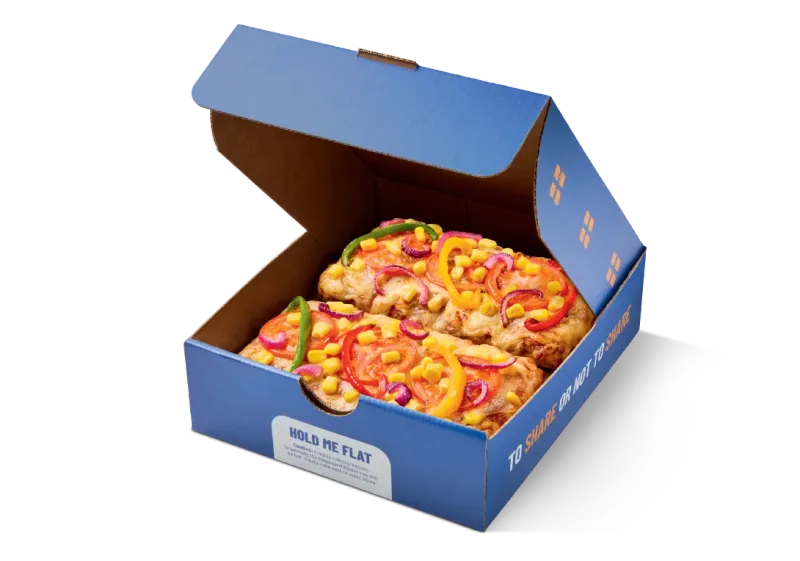 Greggs 2 Slice Veggie Feast Pizza Box