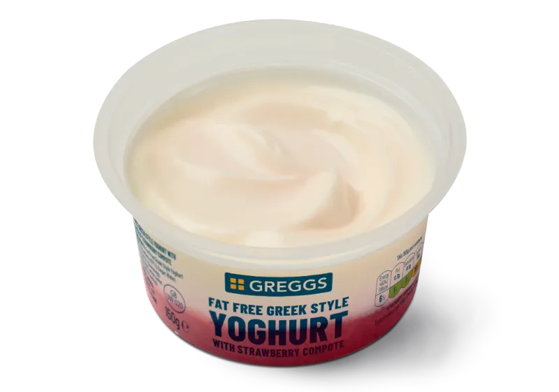 Greggs Fat Free Greek Style Yoghurt with Strawberry Compote