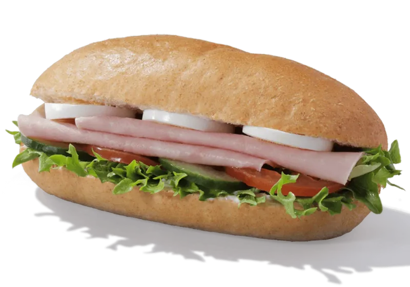 Greggs Honey Roast Ham and Egg Salad Roll