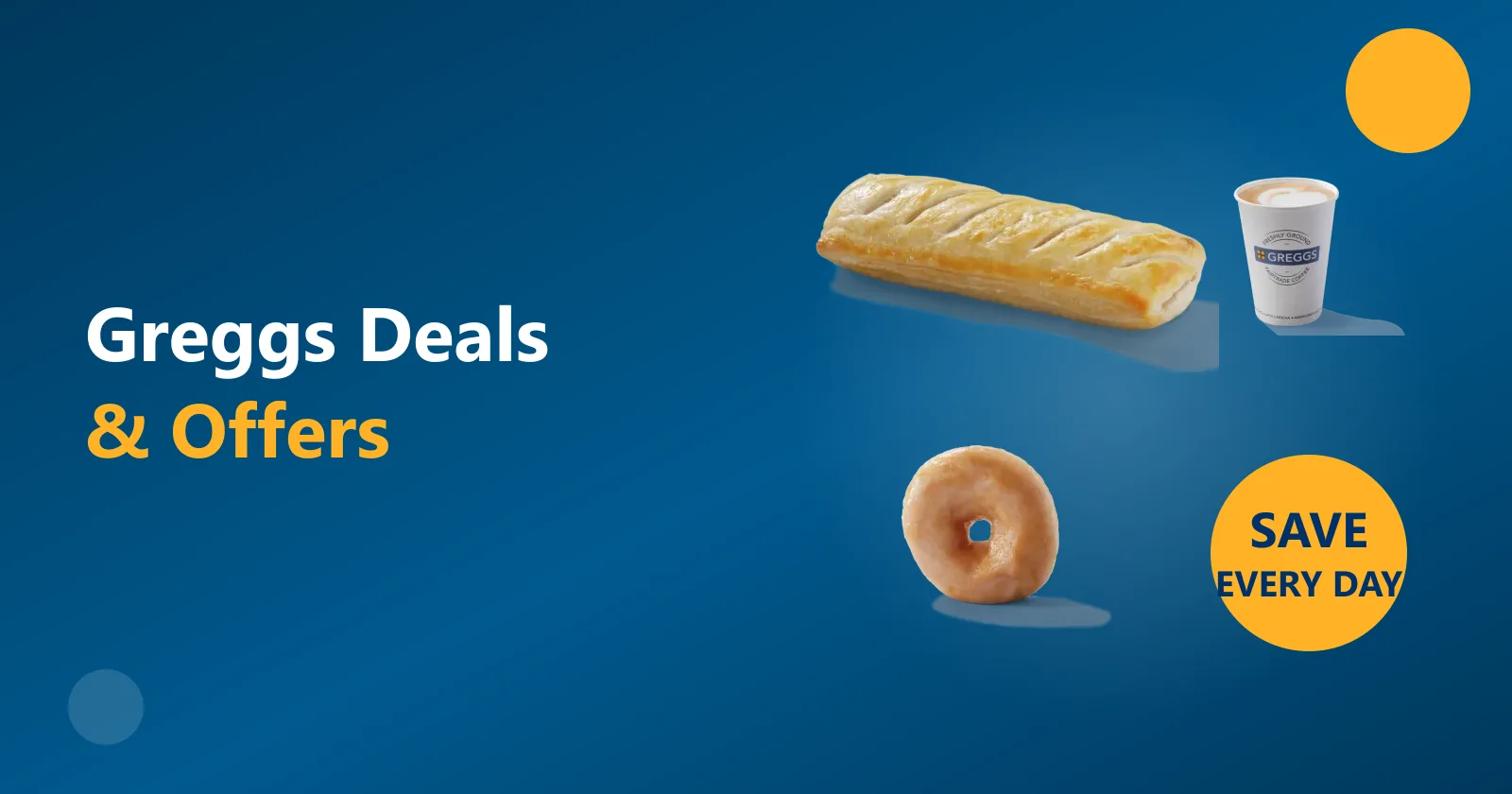 Greggs deals and offers: sausage roll, coffee and doughnut
